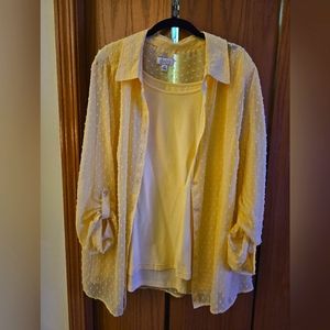 Plus size 2 pc blouse with tank